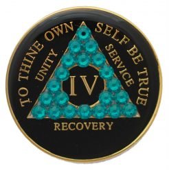 Crystallized Tri Plate Black Zircon